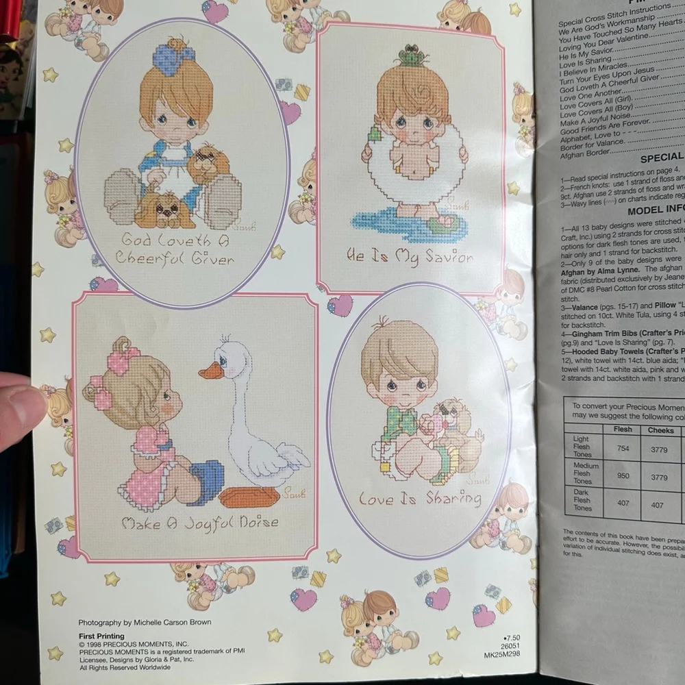 Precious Moments Baby Collection Cross Stitch Pattern Book set (2)